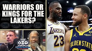 Who Should the Lakers Want to Face in the Play-in, Warriors or Kings? | THE ODD COUPLE