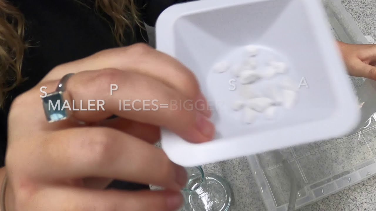How does surface area affect rates of reaction- required practical
