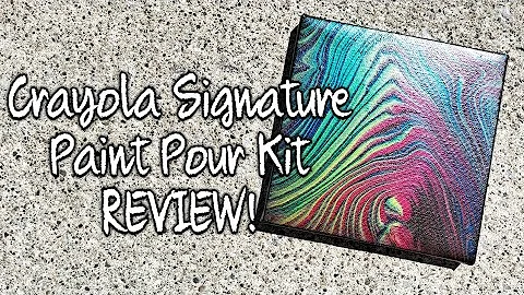 Crayola Signature Paint Pour Kit Review! 👍👍👍Easy Fluid Art!