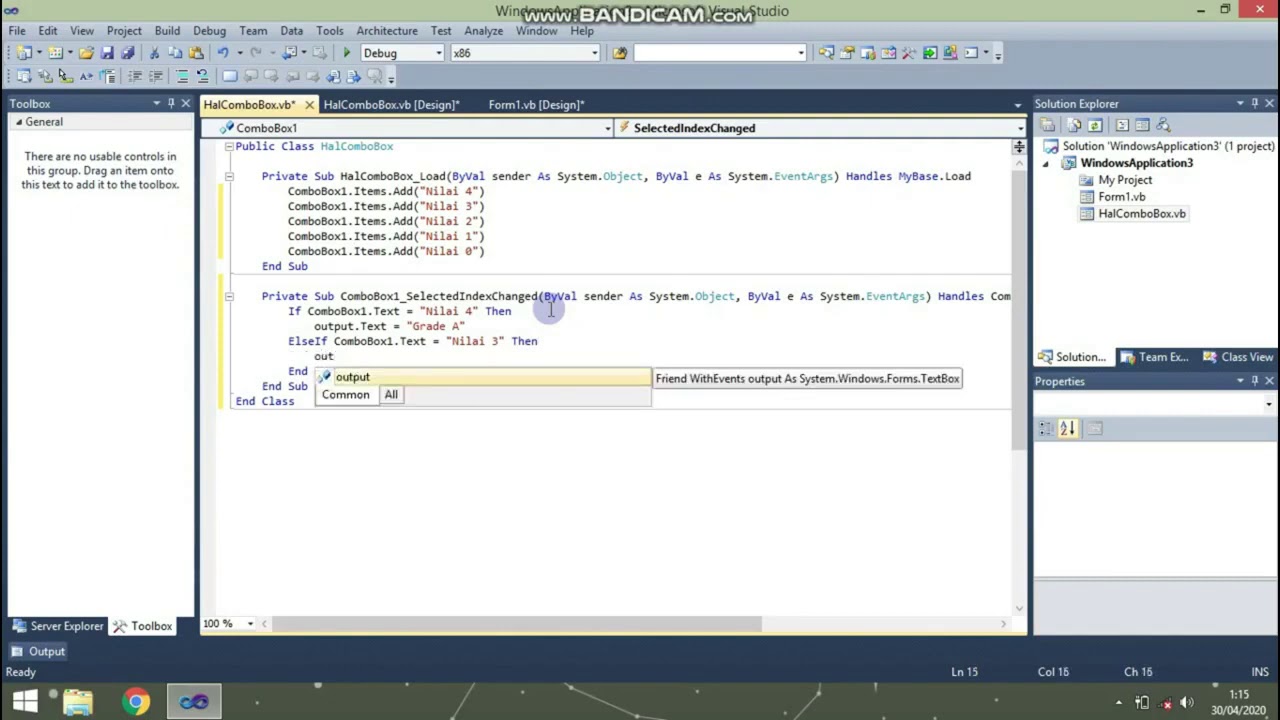Visual Studio Net Combo Box, List Box, Radio Button PART I - YouTube