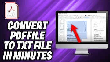How To Convert PDF File to TXT File In Minutes - Quick Help