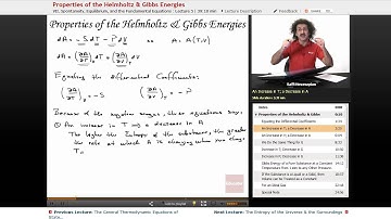 “Properties of the Helmholtz & Gibbs Energies” | Physical Chemistry with Educator.com