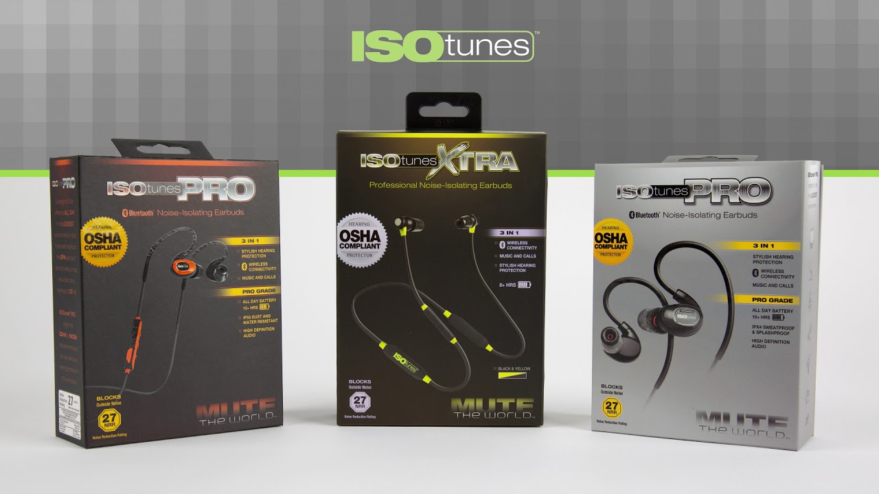 ISOtunes Earplug Headphones Professional Bluetooth Hearing Protection