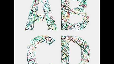 Text by reflective lines. Draw by openFrameworks