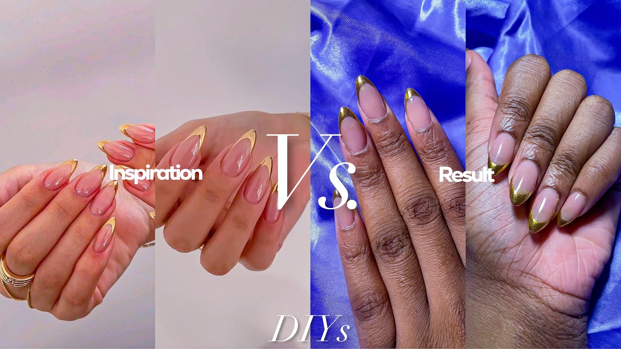 DIYs: Gold Chrome Frenchies 💅🏾⚡️