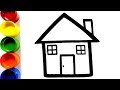 Cara Menggambar dan Mewarnai rumah mainan - Menggambar dan mewarnai mainan untuk anak-anak