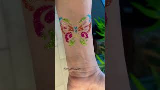 How to do sparkle/glitter tattoo #sparklers #glitter #glittertattoo #kidsparty #tattoos