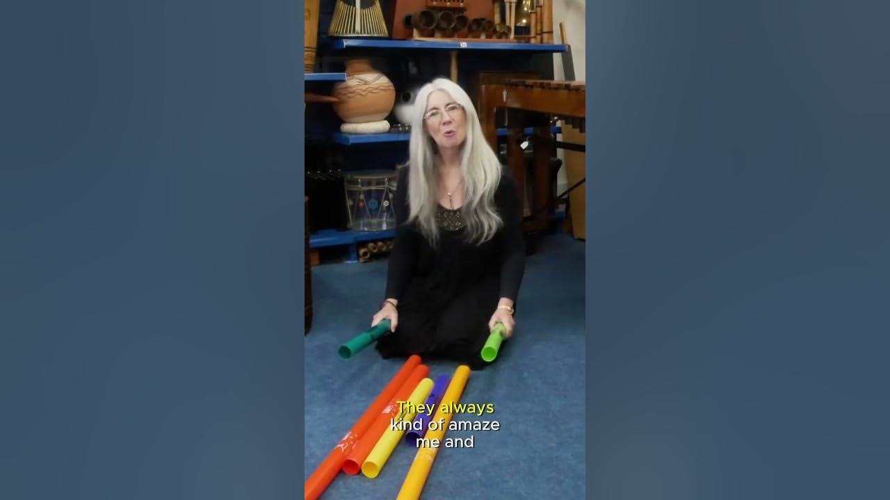 Evelyn Improvising with Boomwhackers...
