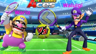 Wario Vs Waluigi Mario Tennis Aces Gameplay Match