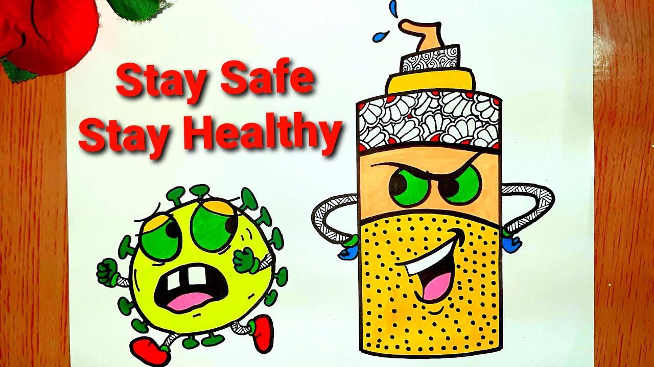 Coronavirus Drawing | Fight against Corona | Corona Awareness Cartoon - Let's Fight Together