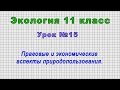 Экология 11 класс (Урок№15 - Правовые и экономические аспекты природопользования.)