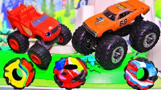 Вспыш и чудо машинки 2020. Мультики про машинки Вспыш и Hot Wheels. Новые шины! Видео с игрушками