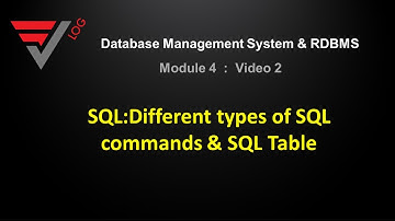 DBMS: SQL:Different types of SQL commands & SQL Table:: Module - 4,Video 2