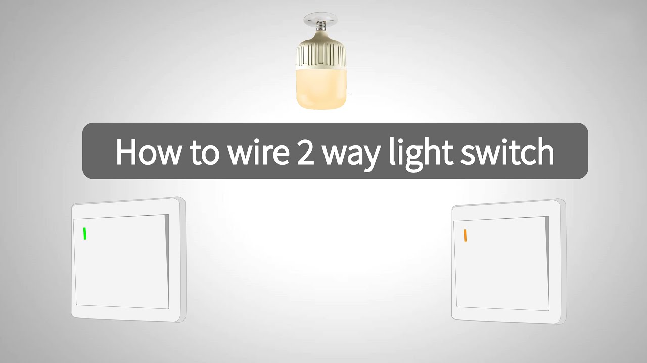How to wire 2 way light switch - Two switches control one light. - YouTube