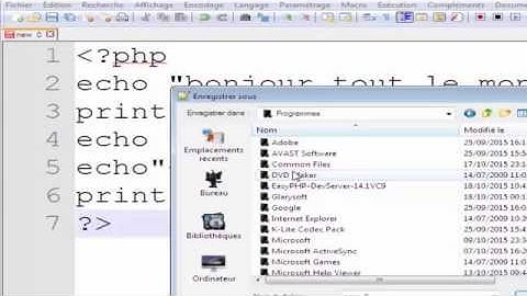 PHP  La fonction echo et print affichent de texte sur le navigateur