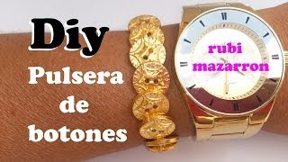 Diy  Pulsera con botones