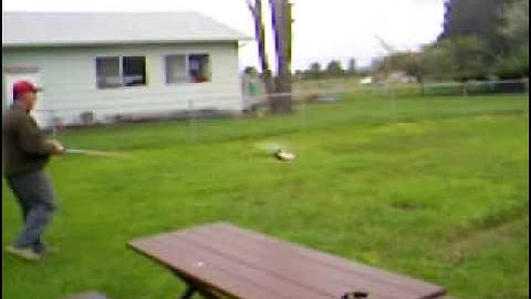 Dynam E razor 450 with crash at end