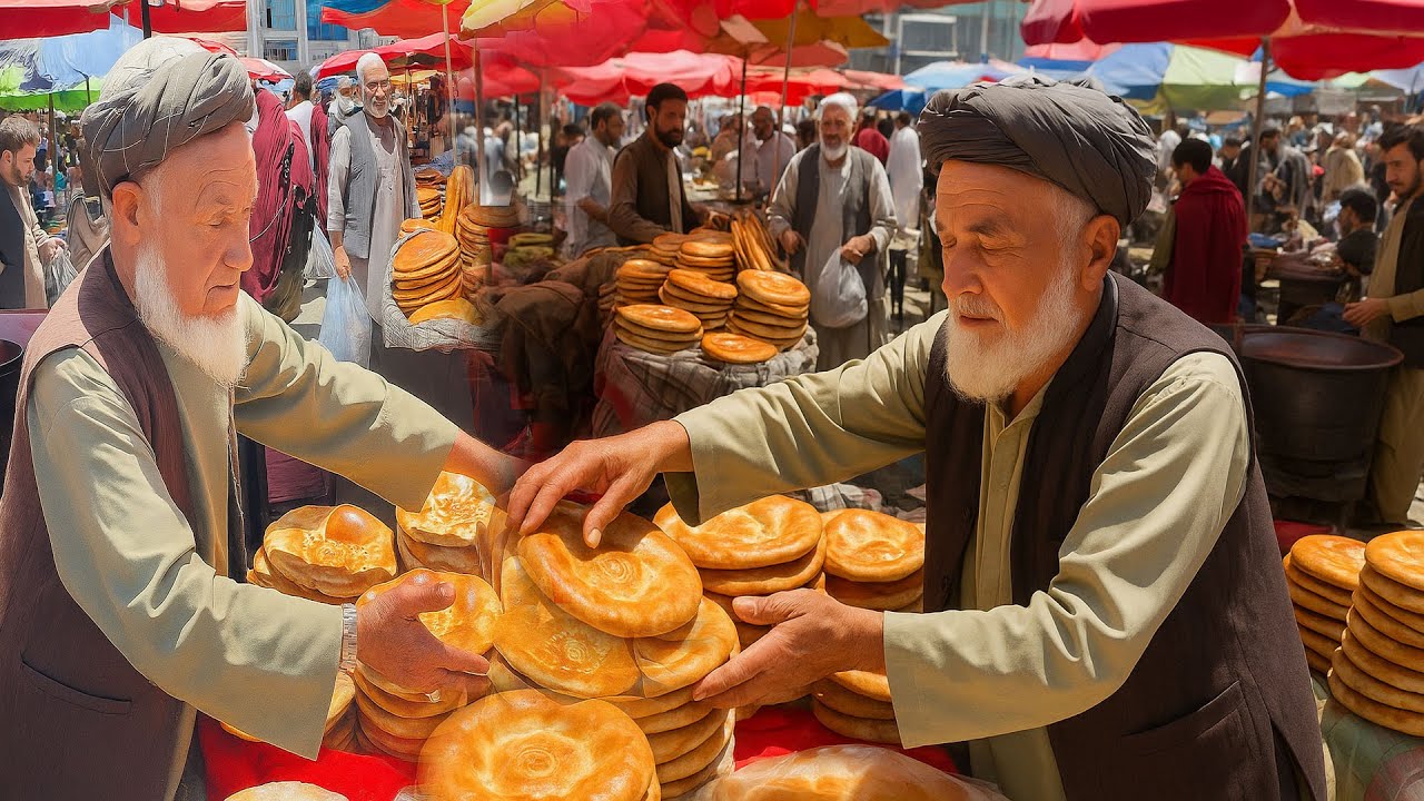 The Cheapest Breakfast in Kabul Afghanistan | fresh fruit Afghanistan | Nashta | Naan | Wedding Food
