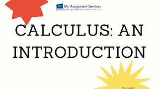 Calculus Assignment Help by My Assignment Services