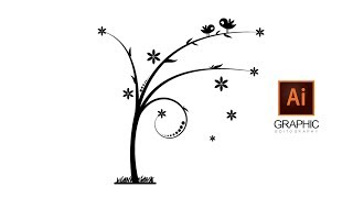 How to create a simple vector design tree useing brush tool : Adobe illustrator