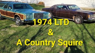 A Clean Country Squire & My New Filthy But Loaded Base 1974 Ford LTD