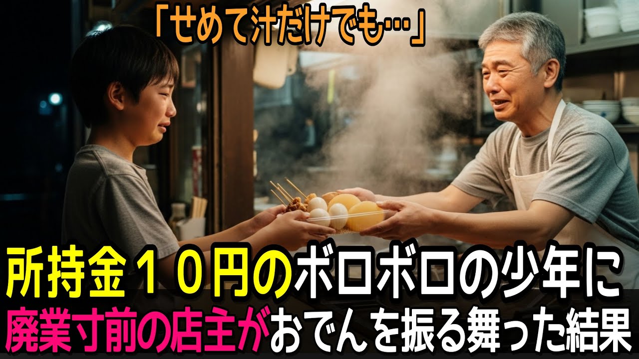 所持金１０円のボロボロの少年に廃業寸前の店主がおでんを振る舞った結果