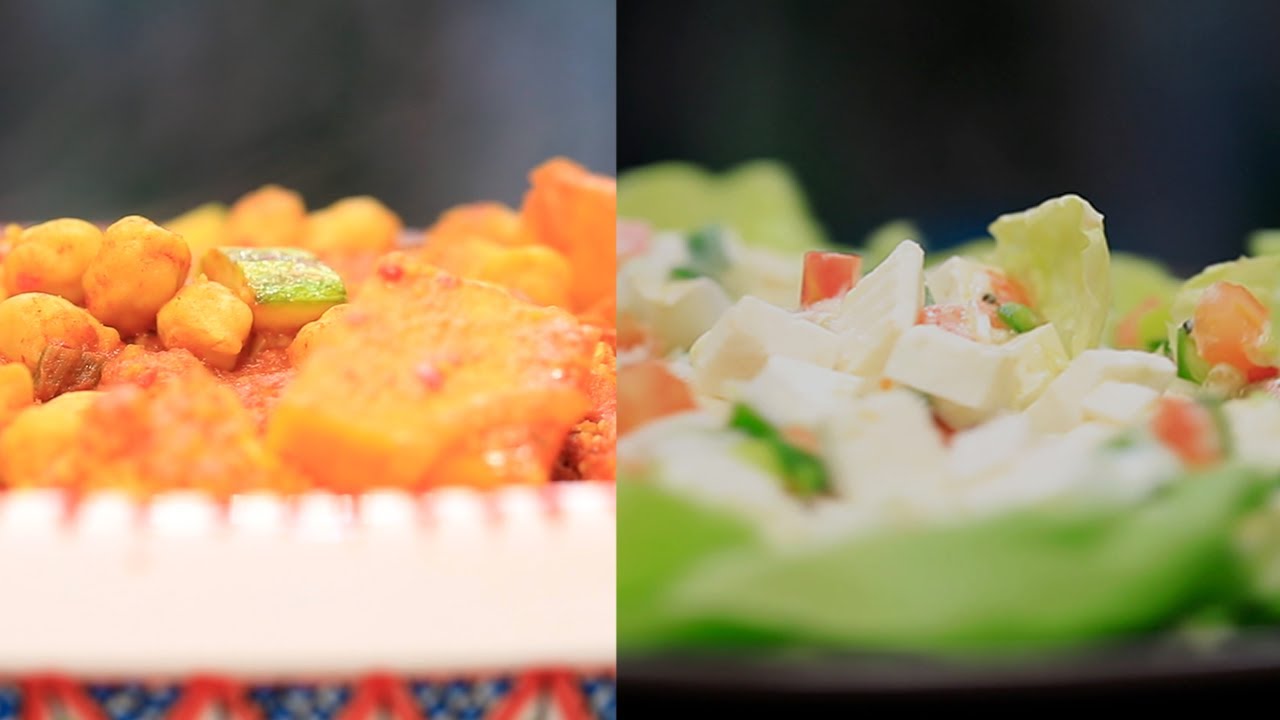 Couscous aux légumes , Salade Grec - koujinetna Haka 02 EP 102