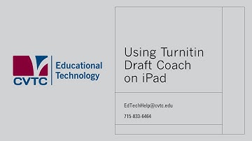 Using Turnitin Draft Coach on an iPad