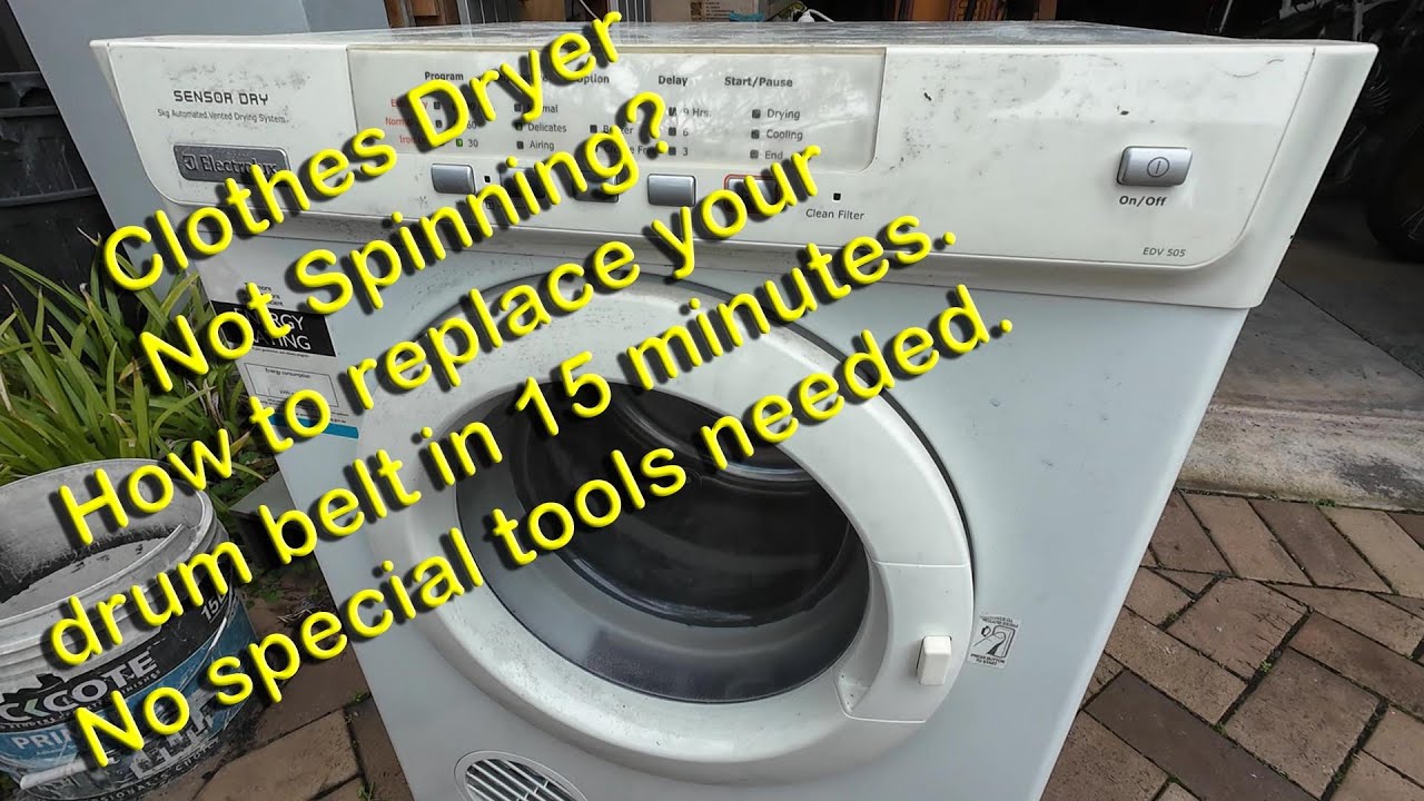 Electrolux Dryer Drum not spinning? Do it Yourself Belt Change - Fast