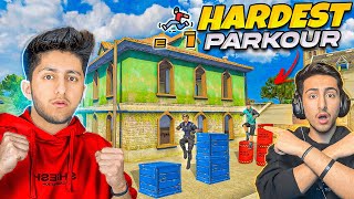 HARDEST PARKOUR CHALLENGE IN FREE FIRE WITH SUNNY😂 1 VS 1 WHO WILL WIN? - GARENA FREE FIRE