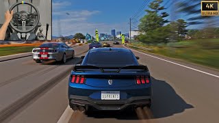 1070HP Ford Mustang Dark Horse VS Muscle Cars | Forza Horizon 6 Steering Wheel screenshot 2