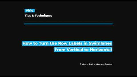 Visio - How to Turn the Row Labels in Swimlanes from Vertical to Horizontal