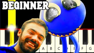 The Rise Of Purple Rainbow Friends Roblox - Very Easy And Slow Piano Tutorial - Beginner