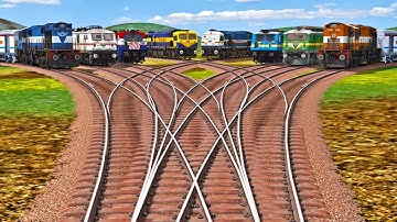 INDIAN RAILWAYS CROSSING ON NEW BUMPY RAILROAD TRACKS | BeamNG.Drive – Train simulator