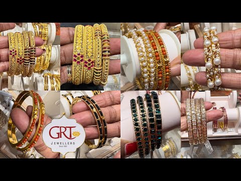 Buy Captivating Enamel Coated Floral Gold Bracelet |GRT Jewellers
