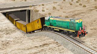 Epic Trains vs Dangerous Tunnel Crashes #42 – BeamNG.drive | BeamNG High Speed screenshot 2