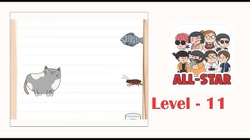 Brain test all star level 11 The cat wants some fish and then a chicken. With some water in-between.