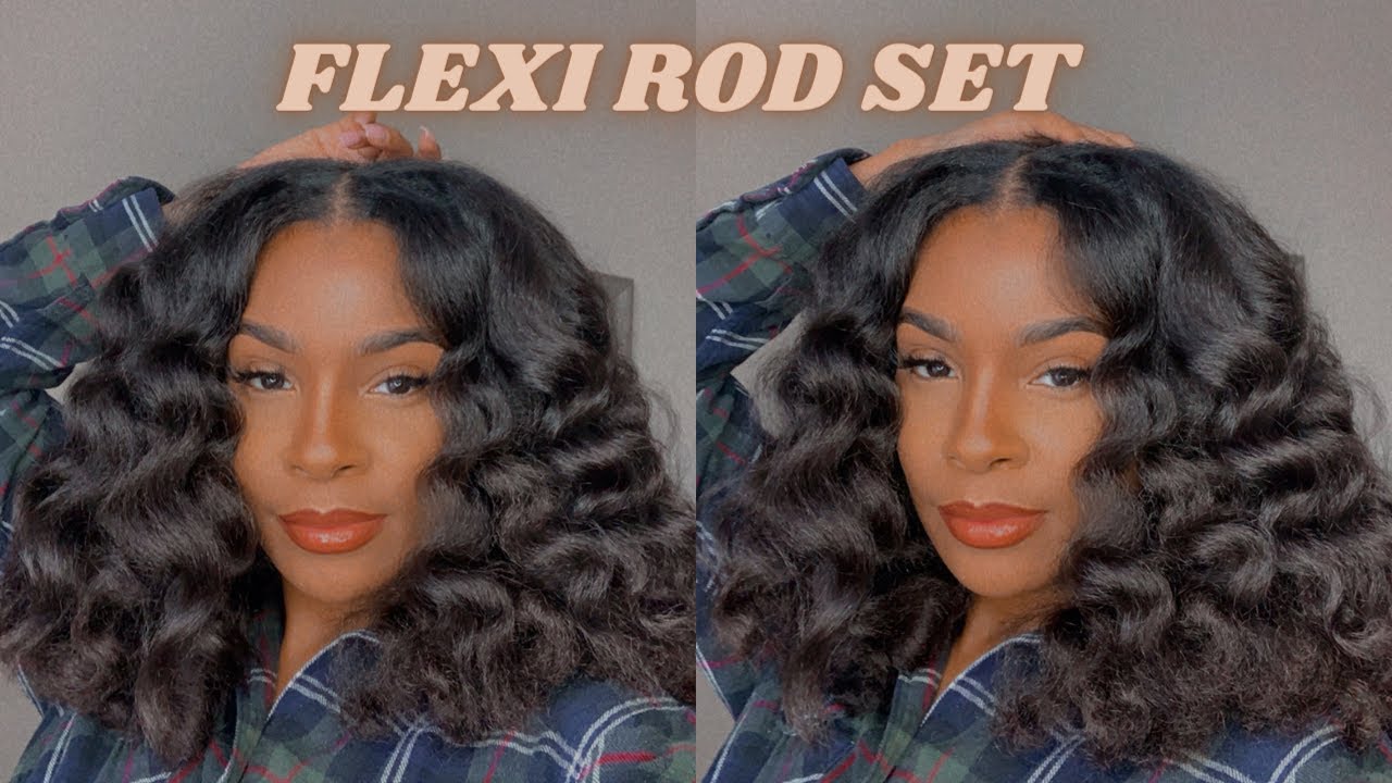 HOW TO: FLEXI ROD SET ON BLOW DRIED HAIR | VOLUMINOUS AND FLUFFY! | NATURAL  HAIR 3C/4A - YouTube