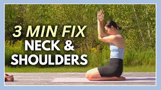 3 min Neck & Shoulder Yoga Release (NECK & SHOULDER STRETCHES)