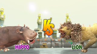 Hippo Vs Lion Beast Tournament Arena S1E10 Spore