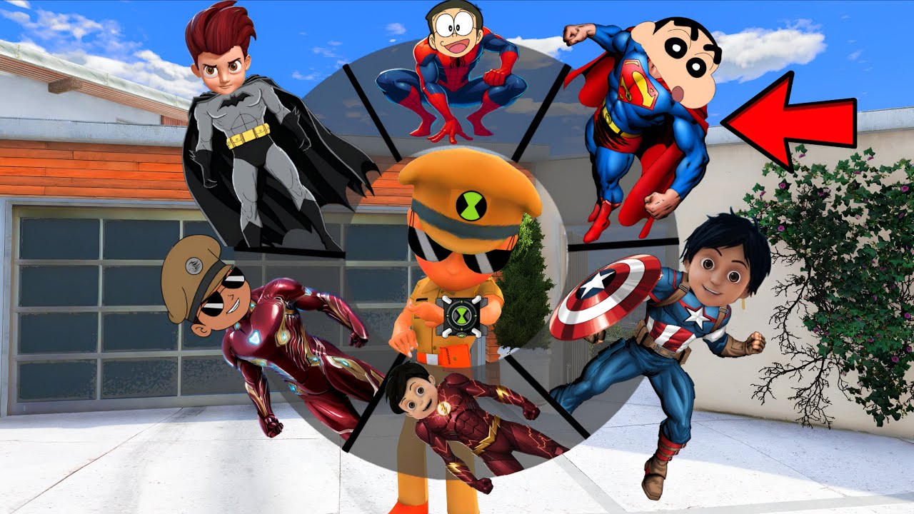 Little Singham Playing As A Every CARTOON AVENGERS SUPERHERO IN GTA 5 | Gta 5 Gameplay