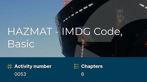 0053 HAZMAT IMDG Code Basic Revision 21 Q&A OCEAN Learning Platform