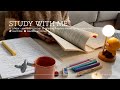 3hr study with me5010relaxing fireplace sound for concentrationwith pomodoro timer
