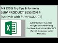 MS EXCEL SUMPRODUCT Formula Session 4 | Analysis with SUMPRODUCT | Excel Top Tips &amp; Formulas