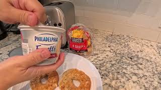 Philadelphia Roasted Red Pepper & Toasted Bagel | A Cozy Snack Vibe