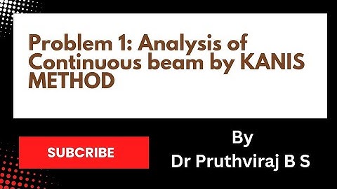 Problem 1. Kanis Method - Continuous Beam