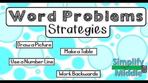 Integer Word Problem Strategies