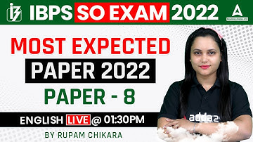 IBPS SO English | Most Expected Paper 2022 | Paper #8 | Adda247 Regulatory Bodies