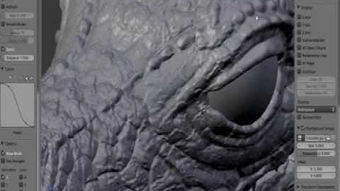 blender crocodile sculpting time lapse