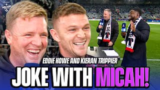 Kieran Trippier & Eddie Howe both banter Micah and Carragher 😂 | UCL Today | CBS Sports Golazo